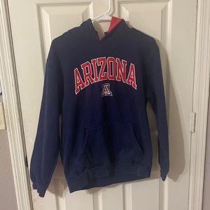 Navy blue and red U of A champion hoodie